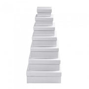 dozen Vierkant karton 9-21 cm wit 7-delig