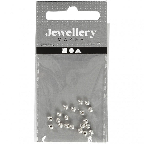 eindkralen verzilverd 3 mm 20 stuks