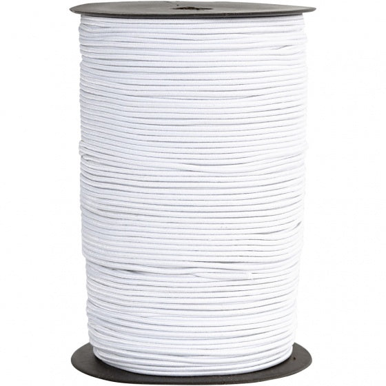 elastiek 250 m 2 mm wit