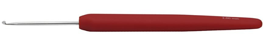 ergonomische haaknaald rood 2 mm 13