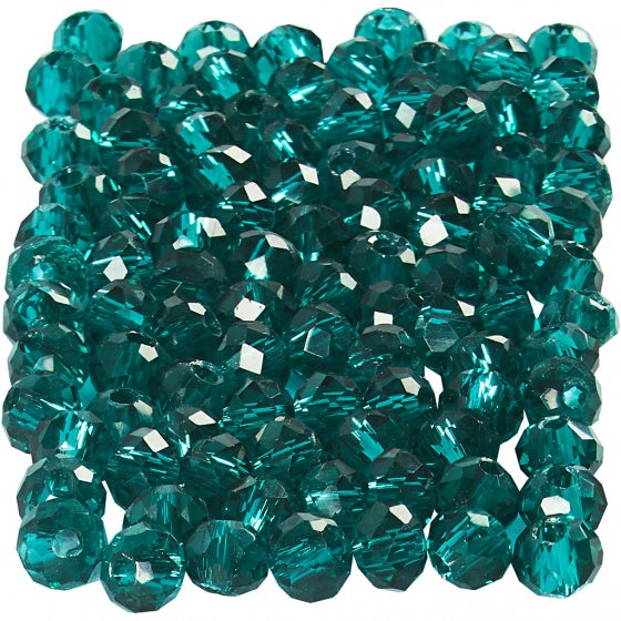 facetkralen groen 4 mm 100 stuks