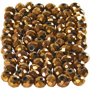 facetkralen metallic brons 3 x 4 mm 100 stuks