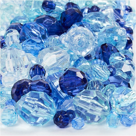 facetkralen mix blauw 250 g