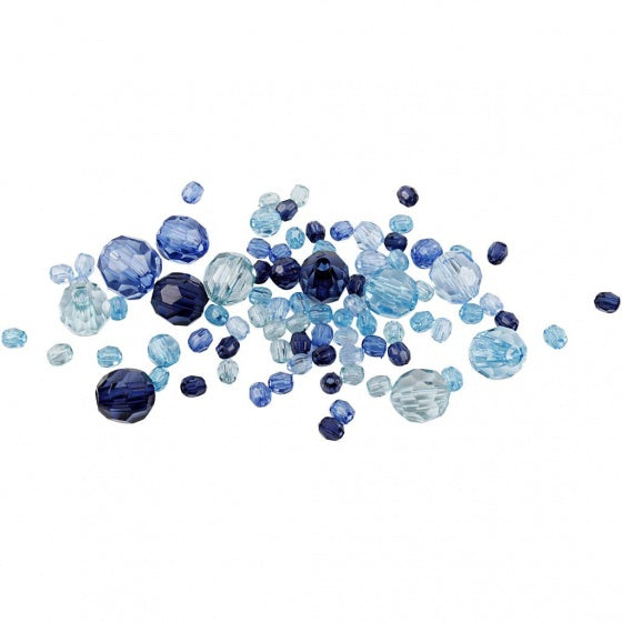 facetkralen mix blauw 250 g
