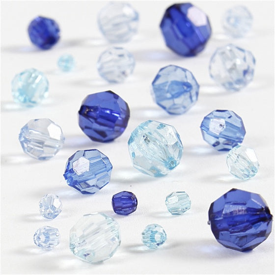 facetkralen mix blauw 250 g