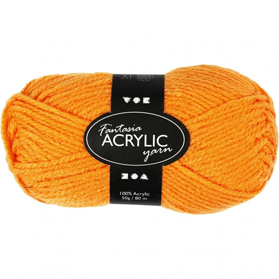 fantasia acryl garen oranje 80 m 50 g