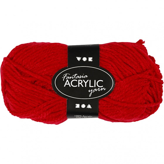fantasia acryl garen rood 80 m 50 g