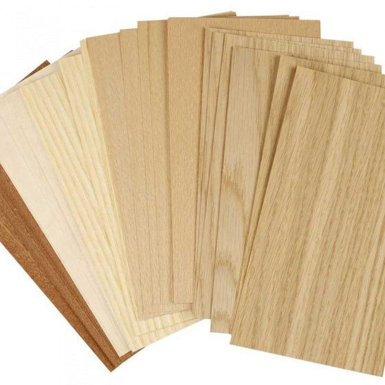 fineer 12 x 22 cm 30 stuks bruin