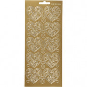 foliestickers hart 1 stickervel goud