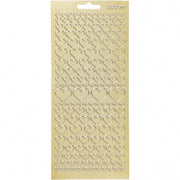 foliestickers hartjes 1 stickervel goud