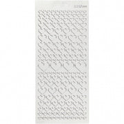 foliestickers hartjes 1 stickervel zilver