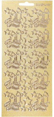 foliestickers kaarsen 1 stickervel goud