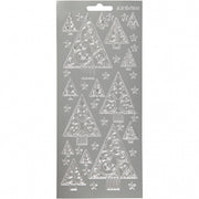 foliestickers kerstboom stickervel zilver