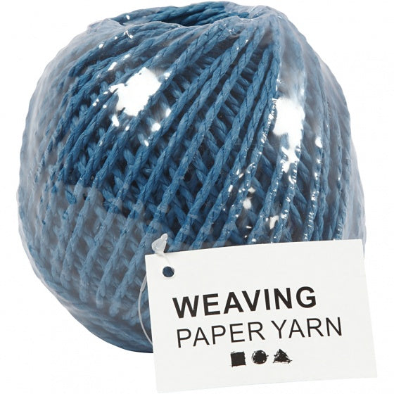 garen Weaving Paper 3 mm blauw 40 meter per bol