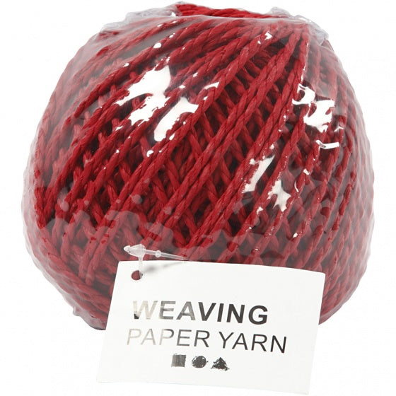 garen Weaving Paper 3 mm bordeaux 40 meter per bol