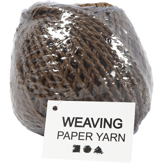 garen Weaving Paper 3 mm donkerbruin 40 meter per bol