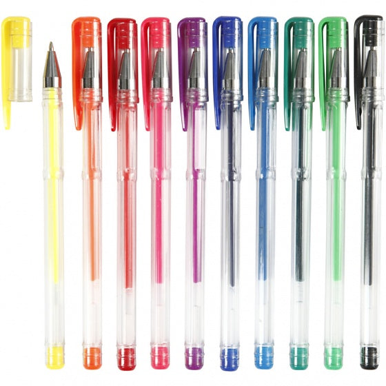 gelpen 10 stuks 15 cm multicolor
