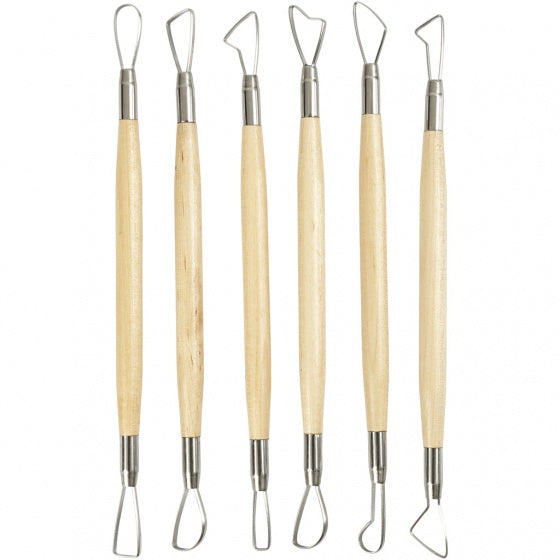 gereedschapset Mirettes scherp hout/staal 6-delig