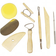 gereedschapset Modelleer hout/staal zilver 8-delig