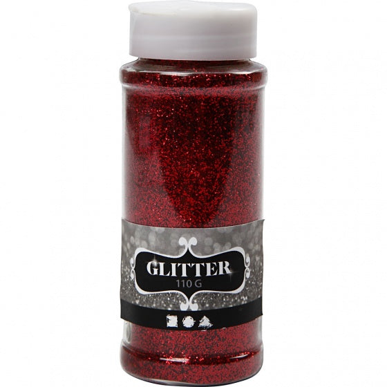 glitter rood 110 gram