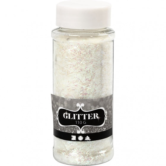glitter wit/roze 110 gram