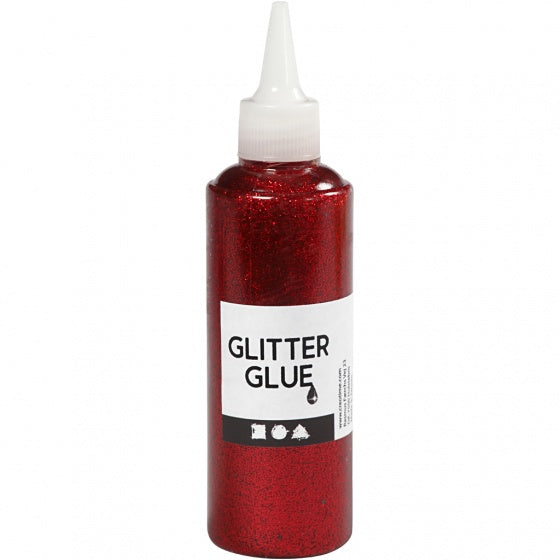 glitterlijm rood 118 ml