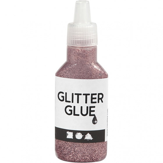 glitterlijm zalmroze 25 ml