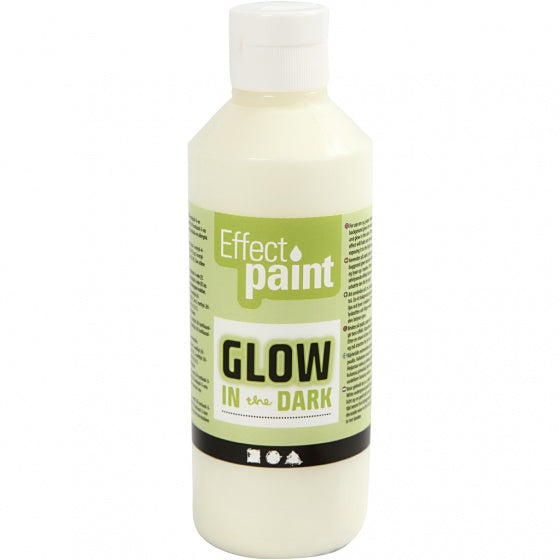 glow in the dark verf geel 250 ml