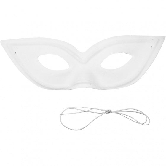 half masker 7 x 20 cm wit kunststof