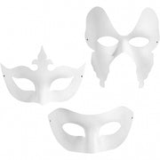 harlekijn maskers wit 12 stuks