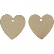 hartjes 16 x 17 mm 4 stuks goud