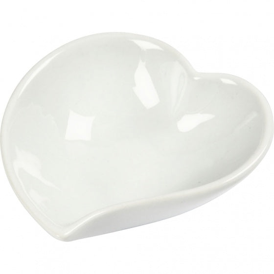hartvormige schaaltjes 12 stuks 8 cm wit