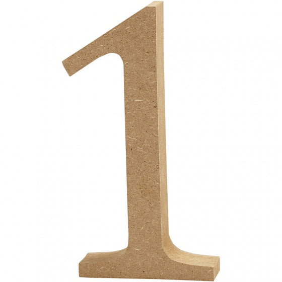 houten cijfer 1 8 cm