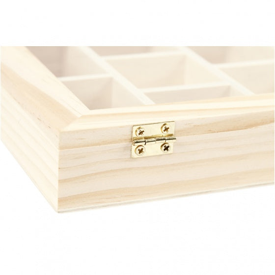 houten doos met glazen deksel 15