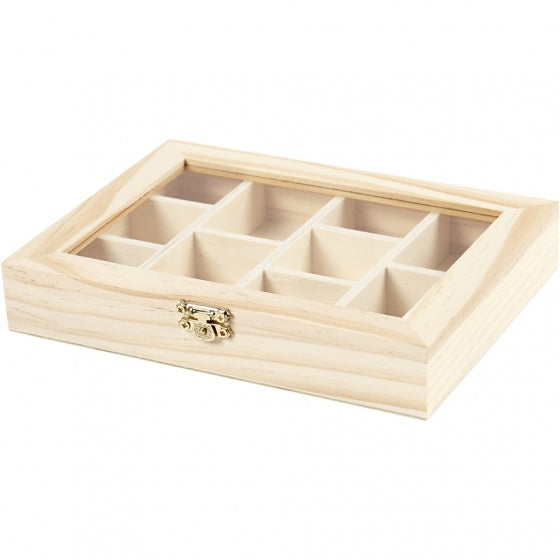 houten doos met glazen deksel 15