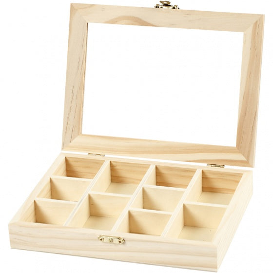 houten doos met glazen deksel 15