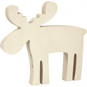 houten eland 15 x 14 cm blank per stuk