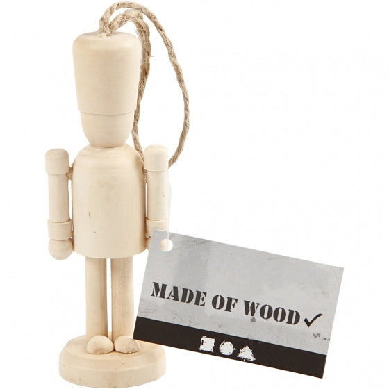 houten figuur Hat 9 cm blank per stuk