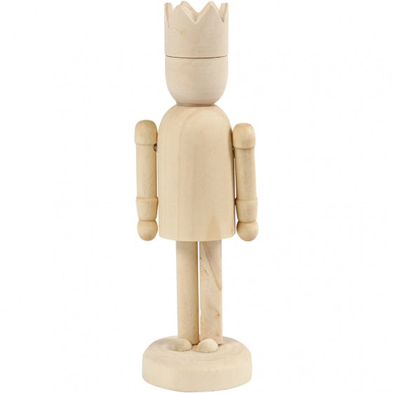 houten figuur Kroon 13 cm blank per stuk