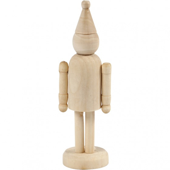 houten figuur Muts 13 cm blank per stuk