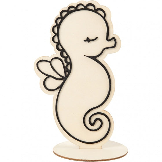 houten zeepaard figuur om te decoreren 18 cm
