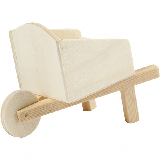 houten handkar 11 x 7 x 6 cm triplex blank per stuk