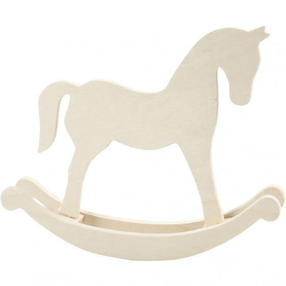 houten hobbelpaard 30 x 24 cm triplex blank per stuk