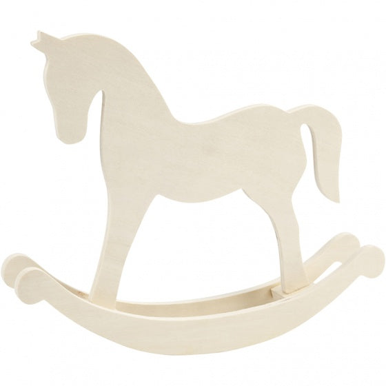 houten hobbelpaard 30 x 24 cm triplex blank per stuk
