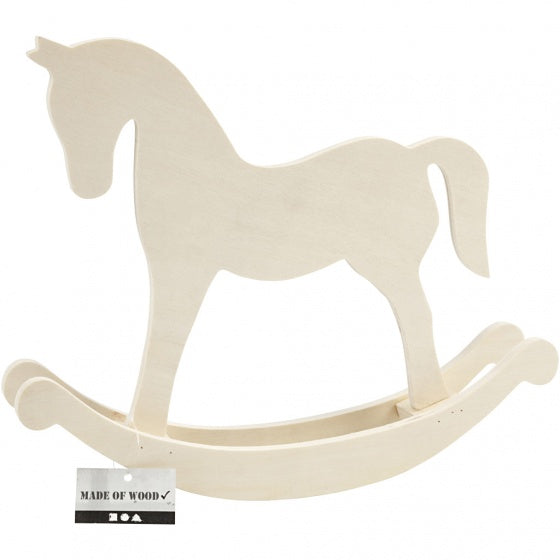 houten hobbelpaard 30 x 24 cm triplex blank per stuk