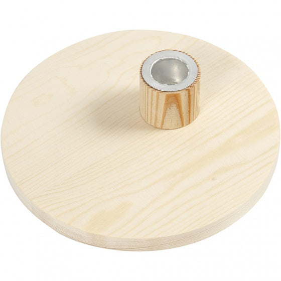 houten kandelaar 16 cm grenen blank per stuk