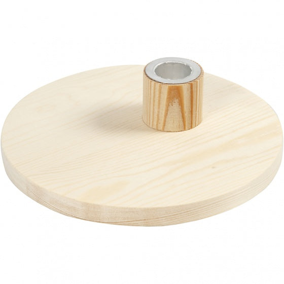 houten kandelaar 16 cm grenen blank per stuk