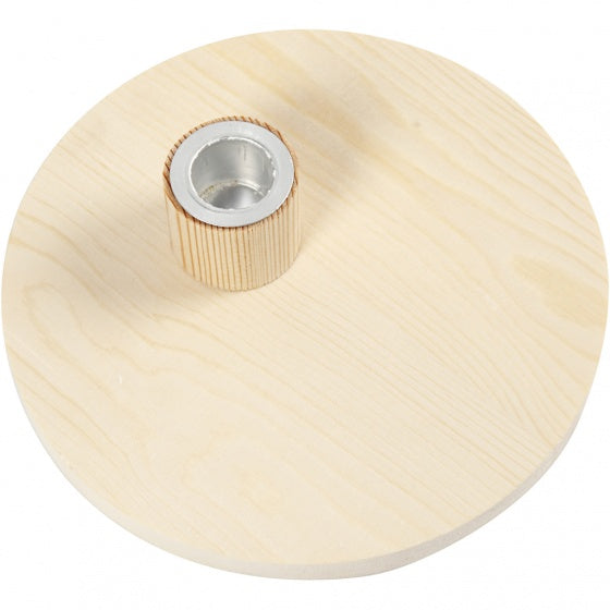 houten kandelaar 16 cm grenen blank per stuk