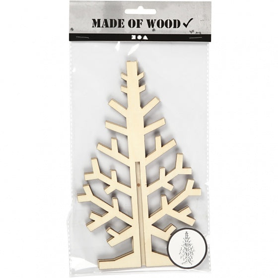 houten kerstboom 20 x 12 cm blank