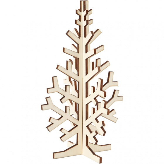 houten kerstboom 20 x 12 cm blank
